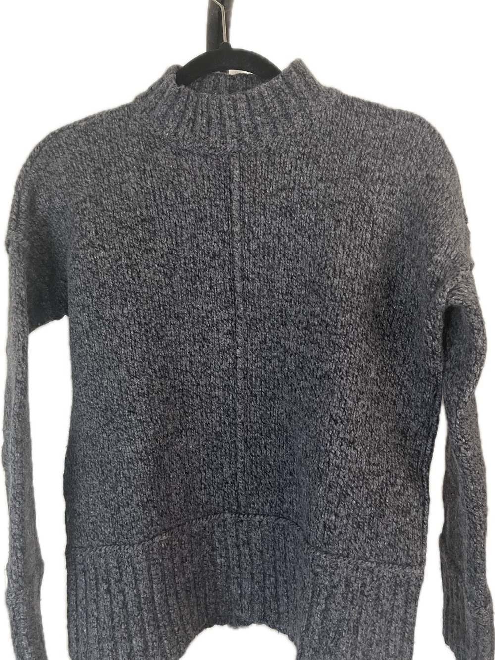 Smartwool Women's cozy Thick Charcoal Merino Wool Mock Turtleneck Sweater